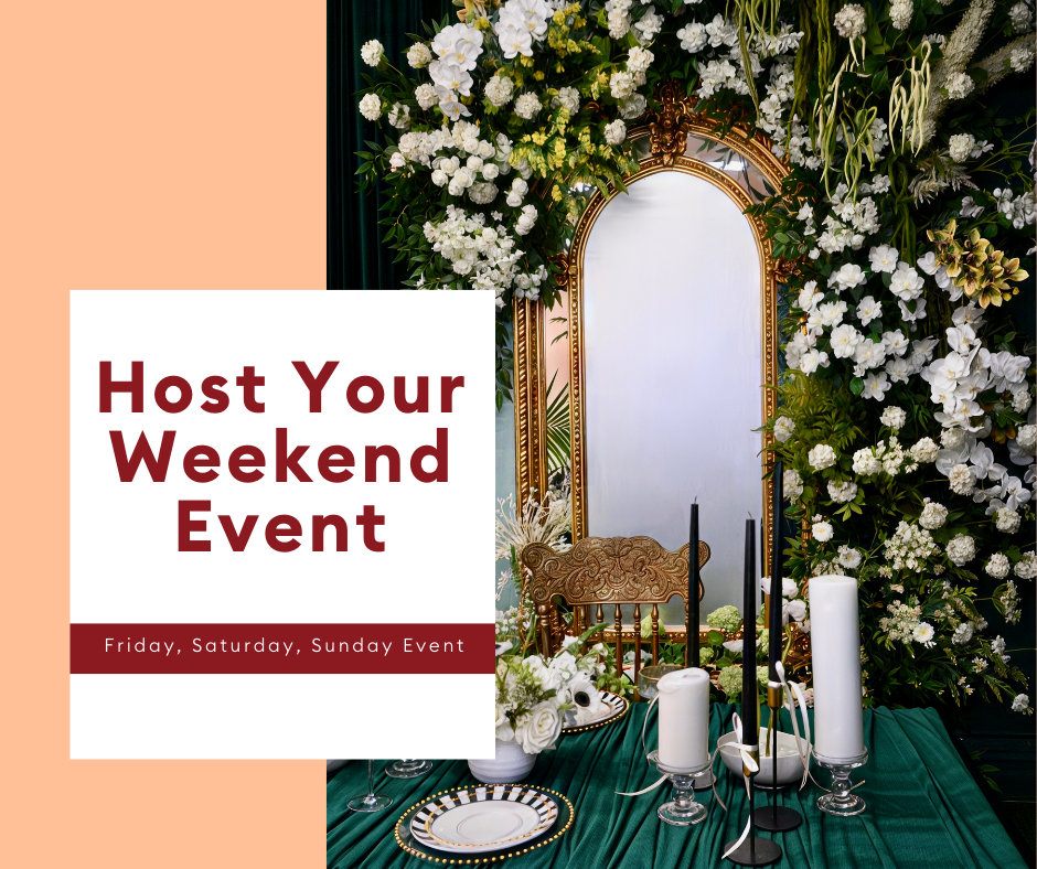Weekend Event Booking – Host Your Weekend Event