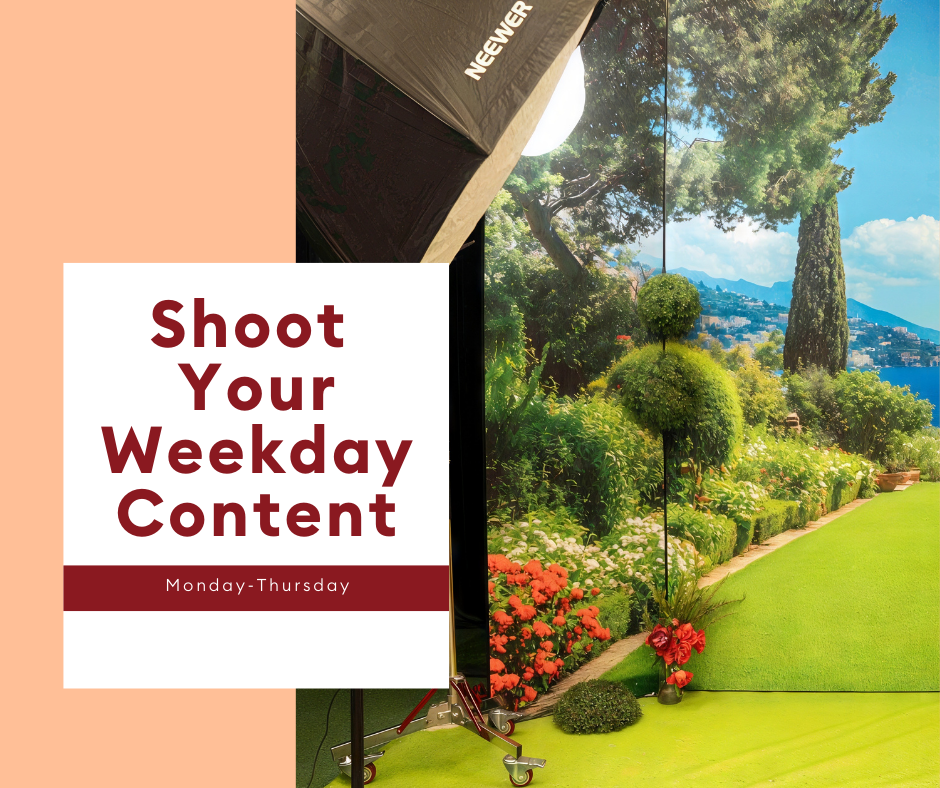 Weekday Studio Booking – Shoot Your Weekday Content